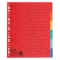 Zahlenregister - 1-6, Karton farbig, A4, 6 Farben, gelocht mit Orgadruck