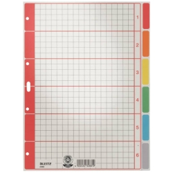 4350 Register - blanko, Karton, farbig bedruckt, A4, 6 Blatt