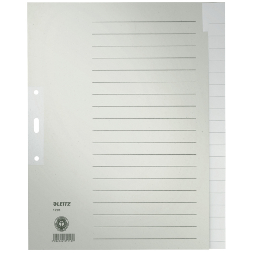 1220 Register - Tauenpapier, A4 Überbreite, 20 Blatt, grau