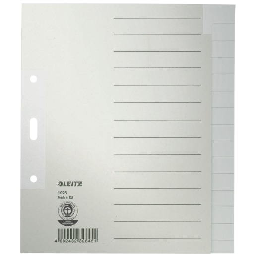 1225 Register - Tauenpapier, blanko, A5 Überbreite, 15 Blatt, grau