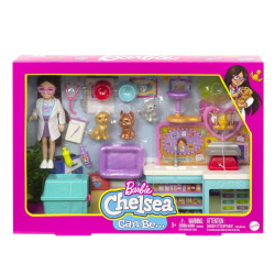 Mattel HGT12 Barbie Chelsea Tierklinik Spielset