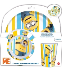 Despicable Me 3 teilig Melaminset: 2 Teller und 1