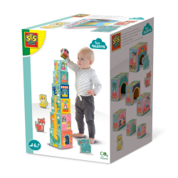 SES Stapelwürfel mit Tierfiguren