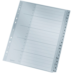 1260 Register - A - Z, PP, A4 Überbreite, 20 Blatt,...
