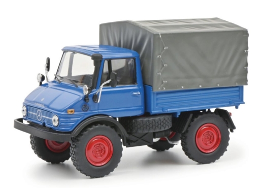 Schuco 450314900 Unimog 406 mit Plane 1:43