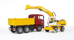 Bruder 02751 MAN TGA Kipp LKW und Liebherr