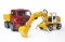 Bruder 02751 MAN TGA Kipp LKW und Liebherr
