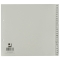 Register - A - Z, PP, ohne Index, A4, 21 cm hoch, 24 Blatt, grau