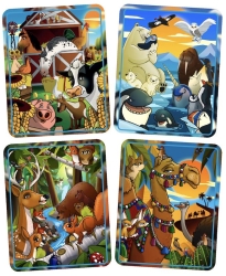 Qwi Toy 3 in 1 Spielbuch Tiere