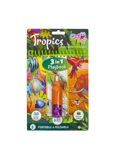 Qwi Toy 3 in 1 Spielbuch Tropics