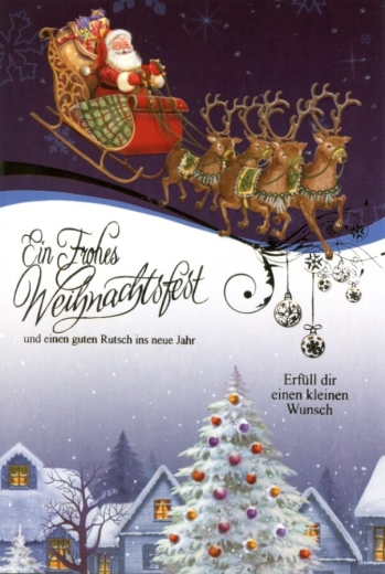 Weihnachtskarten Weihnachtsmann 100 Stück 6 Motive