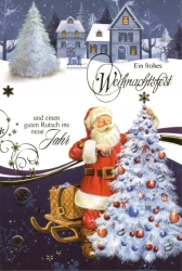 Weihnachtskarten Weihnachtsmann 100 Stück 6 Motive