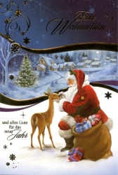 Weihnachtskarten Weihnachtsmann 100 Stück 6 Motive
