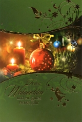 Weihnachtskarten Kerzen 100 Stück 6 Motive