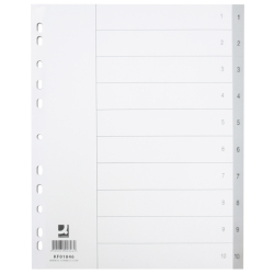 Zahlenregister - 1 - 10, PP, A4 Überbreite, 10...
