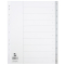 Zahlenregister - 1 - 10, PP, A4 Überbreite, 10 Blatt, grau