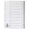 Zahlenregister - 1 - 10, PP, A4, 10 Blatt + Indexblatt, grau