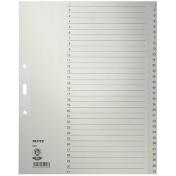 1231 Zahlenregister - 1-31, Papier, A4 Überbreite,...