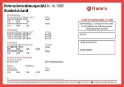 FLAMRO / B.I.O. BRANDSCHUTZ Kennzeichnungsschild 14000...