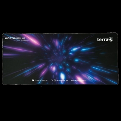 TERRA Mousepad XXL PURE Gaming black/purple schwarze...
