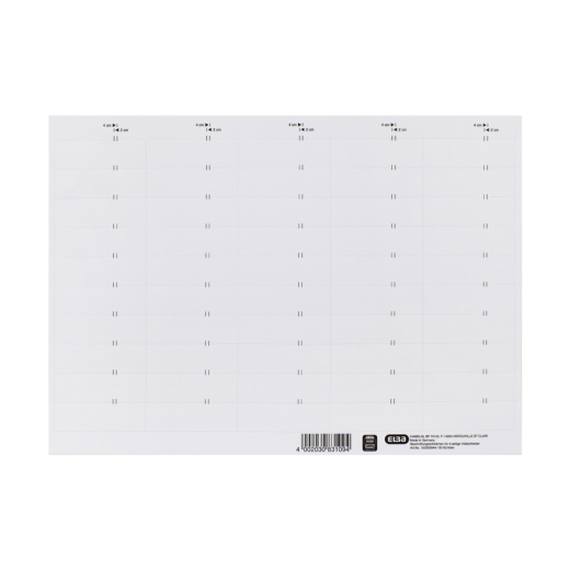 vertic® Beschriftungsschild für Registratur, 58 x 18 mm, weiß, 50 Stück