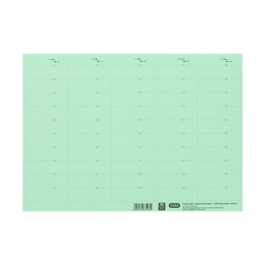 vertic® Beschriftungsschild für Registratur, 58 x 18 mm, grün, 50 Stück