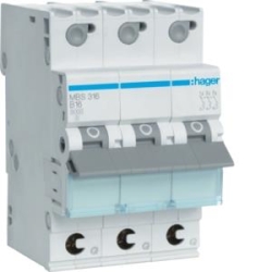 HAGER Leitungsschutzschalter, Automat MBS316 3polig B16A...