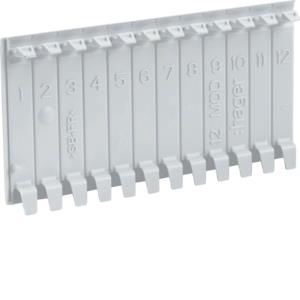 HAGER Abdeckstreifen VZ413 RAL7035 6Module
