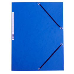 Eckspanner - Karton A4 mit Gummizug blau
