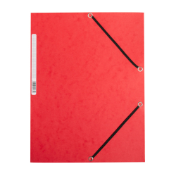 Eckspanner - Karton A4 mit Gummizug rot