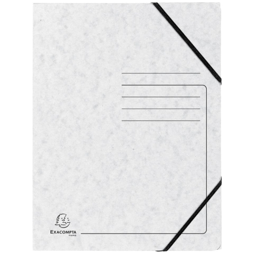 Sammelmappe - A4, 355 g/qm, Gummizug, weiß