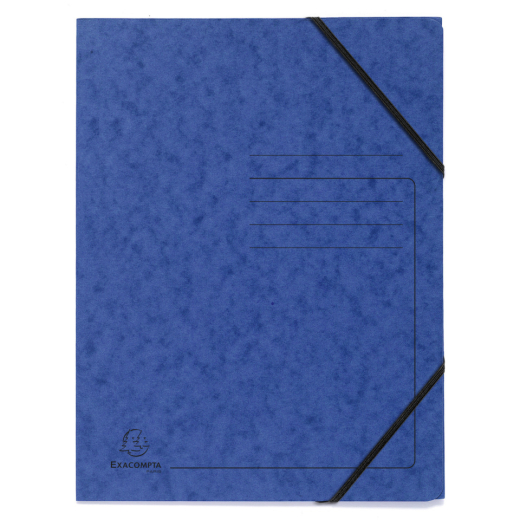 Sammelmappe - A4, 355 g/qm, Gummizug, blau