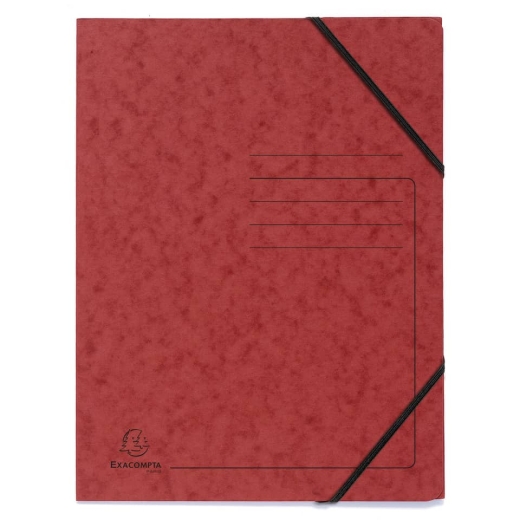 Sammelmappe - A4, 355 g/qm, Gummizug, rot