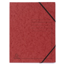 Sammelmappe - A4, 355 g/qm, Gummizug, rot
