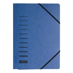 Gummizugmappe - A4, 150 Blatt, Pressspan, blau