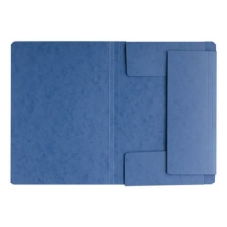 Gummizugmappe - A4, 150 Blatt, Pressspan, blau