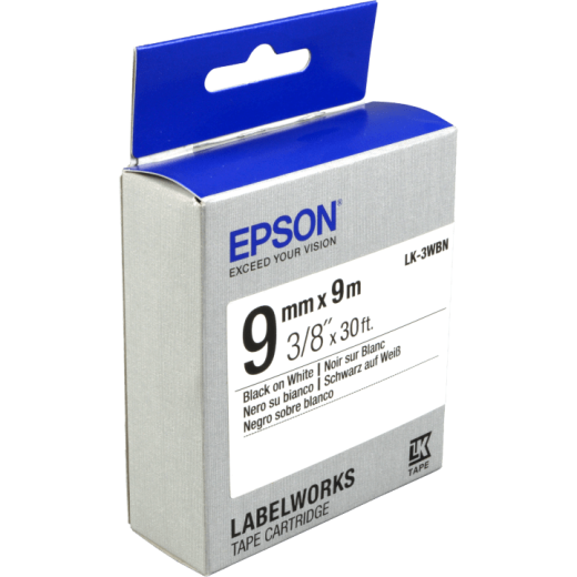 Epson Schriftband LK-3WBN schwarz auf weiß 9mm x 9m