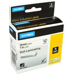 Dymo Label Band IND 1734821 schwarz auf weiß 24mm x...