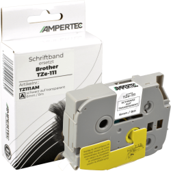 P-Touch Band kompatibel zu TZe-111 schwarz auf...