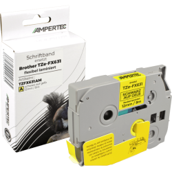 Beschriftungsband kompatibel zu TZe-FX631 schwarz auf...