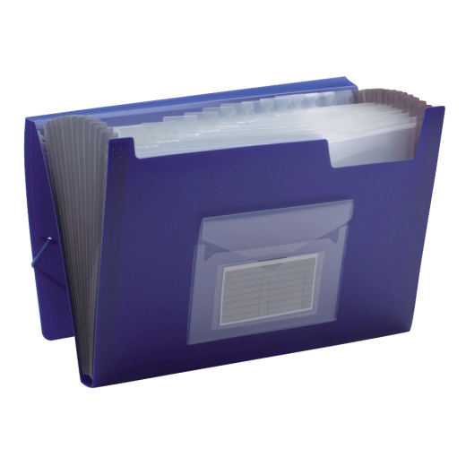 Fächermappe - 13 Taschen, 250 Blatt, PP, blau