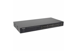 INTELLINET Switch 24x GE Web-Managed SNMP 2xMini Gbic PoE+