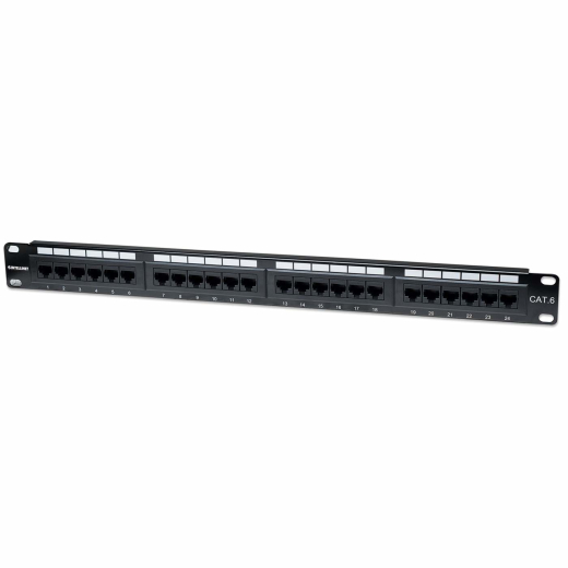 INTELLINET Patchpanel 1HE 24-Port Cat6 UTP sw
