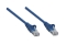 INTELLINET Patchkabel RJ45 U/UTP Cat5e 0.5m Hebelschutz blau
