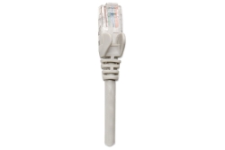INTELLINET Patchkabel RJ45 U/UTP Cat5e 0.5m Hebelschutz grau