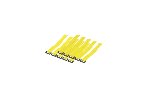 Logilink Kabelbinder mit Klettverschluss gelb 10 Stück
