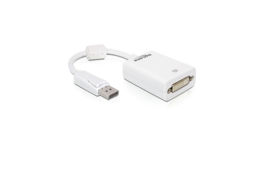 DELOCK Displayport Adapter DP -> DVI(24+5) St/Bu weiß
