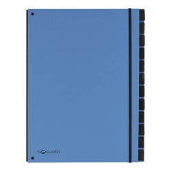 Pultordner Trend - 12 Fächer, Eckspanngummi, hellblau