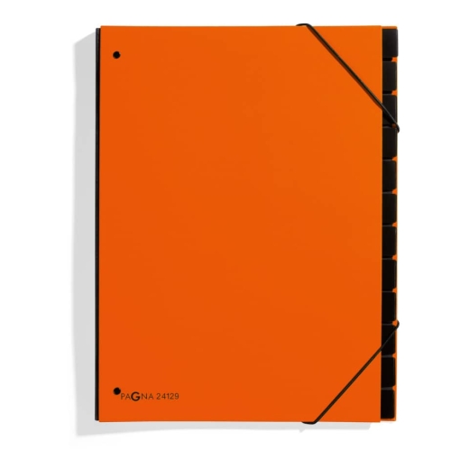 Pultordner Trend - 12 Fächer, Eckspanngummi, orange