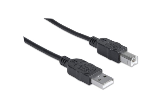 MANHATTAN USB Kabel A -> B St/St 1.80m schwarz
